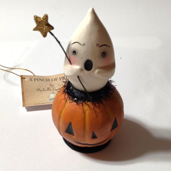 Bethany Lowe Spooked Ghost In Jack O Lantern - Michelle Lauristen - Picture 2 of 7